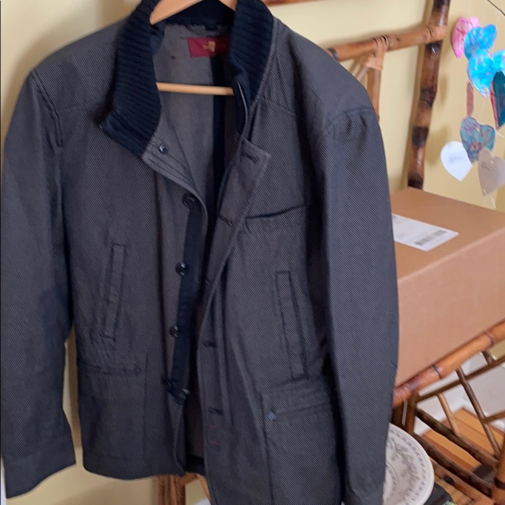 7 for all mankind men’s jacket black size small